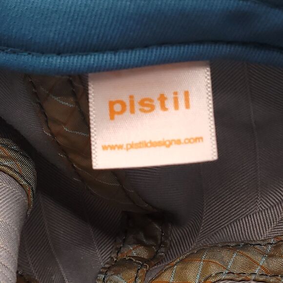 Pistil Hat Men Women Sky Blue Striped Casual Cap Newsboys Cadet Fiddler VGUC - Picture 8 of 9